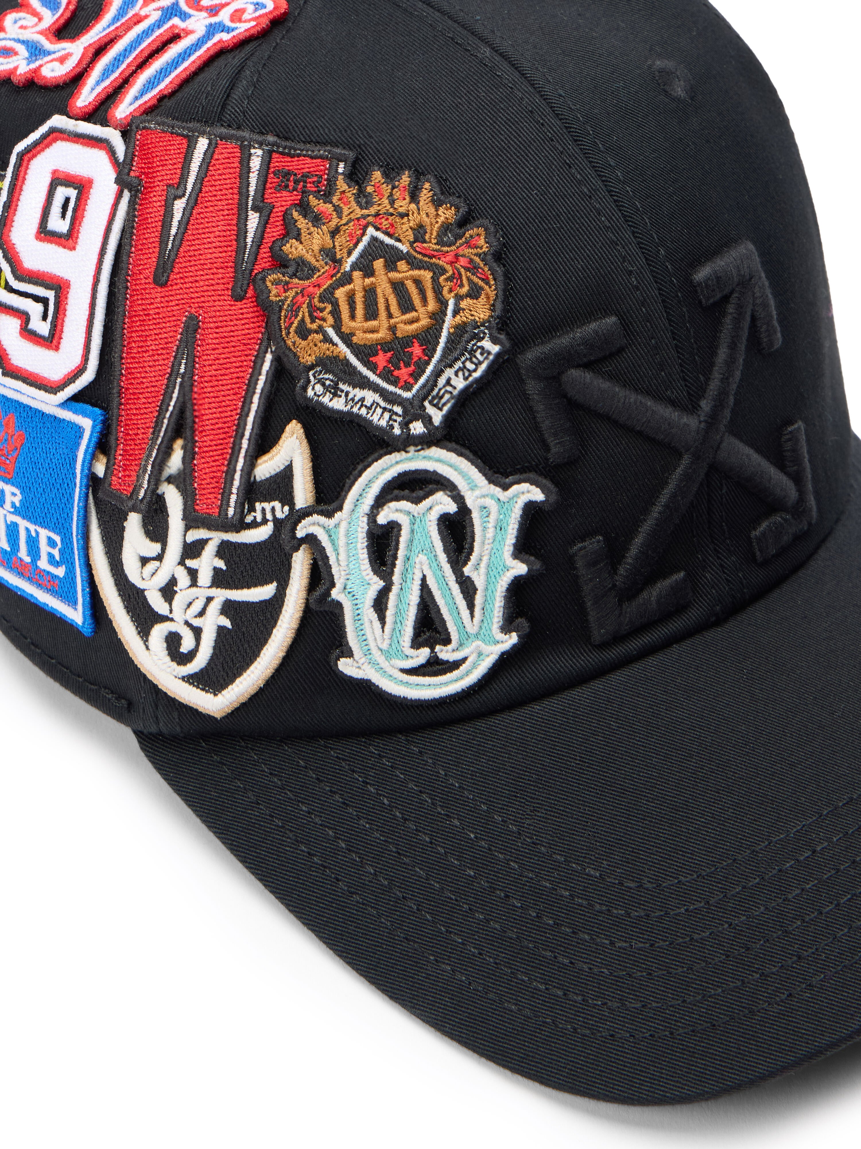 OFF WHITE MULTI PATCH BASEBALL CAP BLACK - MULTICOLOR OMLA04AF25FAB00B