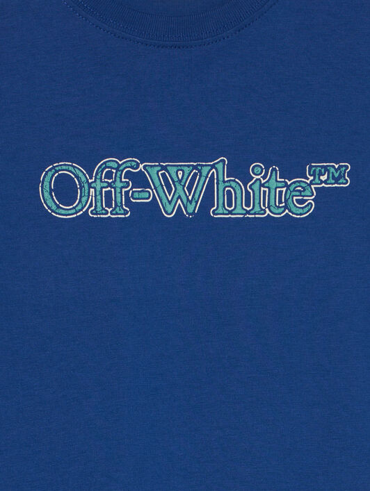 Big Bookish Crackle Logo T-Shirt OFF WHITE Big Bookish Crackle Logo T-Shirt BLUE - TEAL OBAA002F25JER001