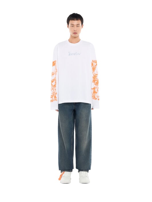 OFF WHITE City Nature Skate Long Sleeve T-Shirt WHITE 44MAB09CF26J006