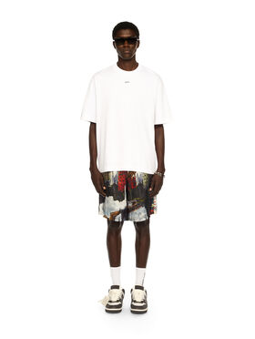 OFF WHITE Thinkman Arrow Skate Logo Tee WHITE - BLACK OMAA120F25JER008