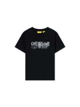 OFF WHITE Big Bookish Stamp Short Sleeve T-Shirt BLACK 44BAA002F26J001