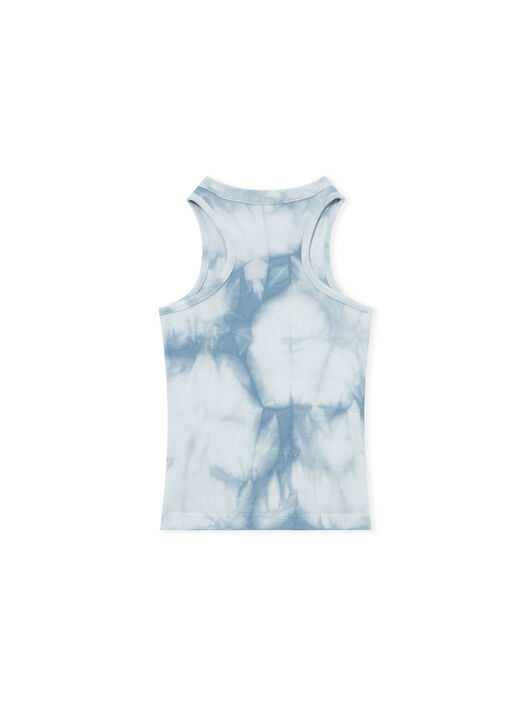OFF WHITE Off Stamp Tie Dye Rib Top DUSTY BLUE 44GAD009S26J001