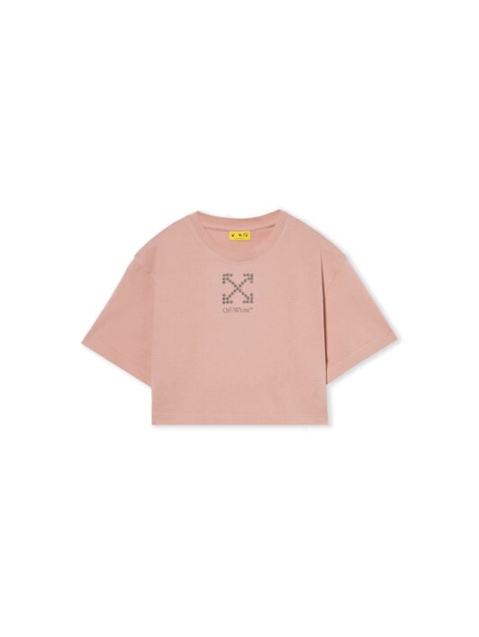 Arrow Studs Boxy T-Shirt OFF WHITE Arrow Studs Boxy T-Shirt ROSE PINK - DARK GREY OGAA019F25JER002