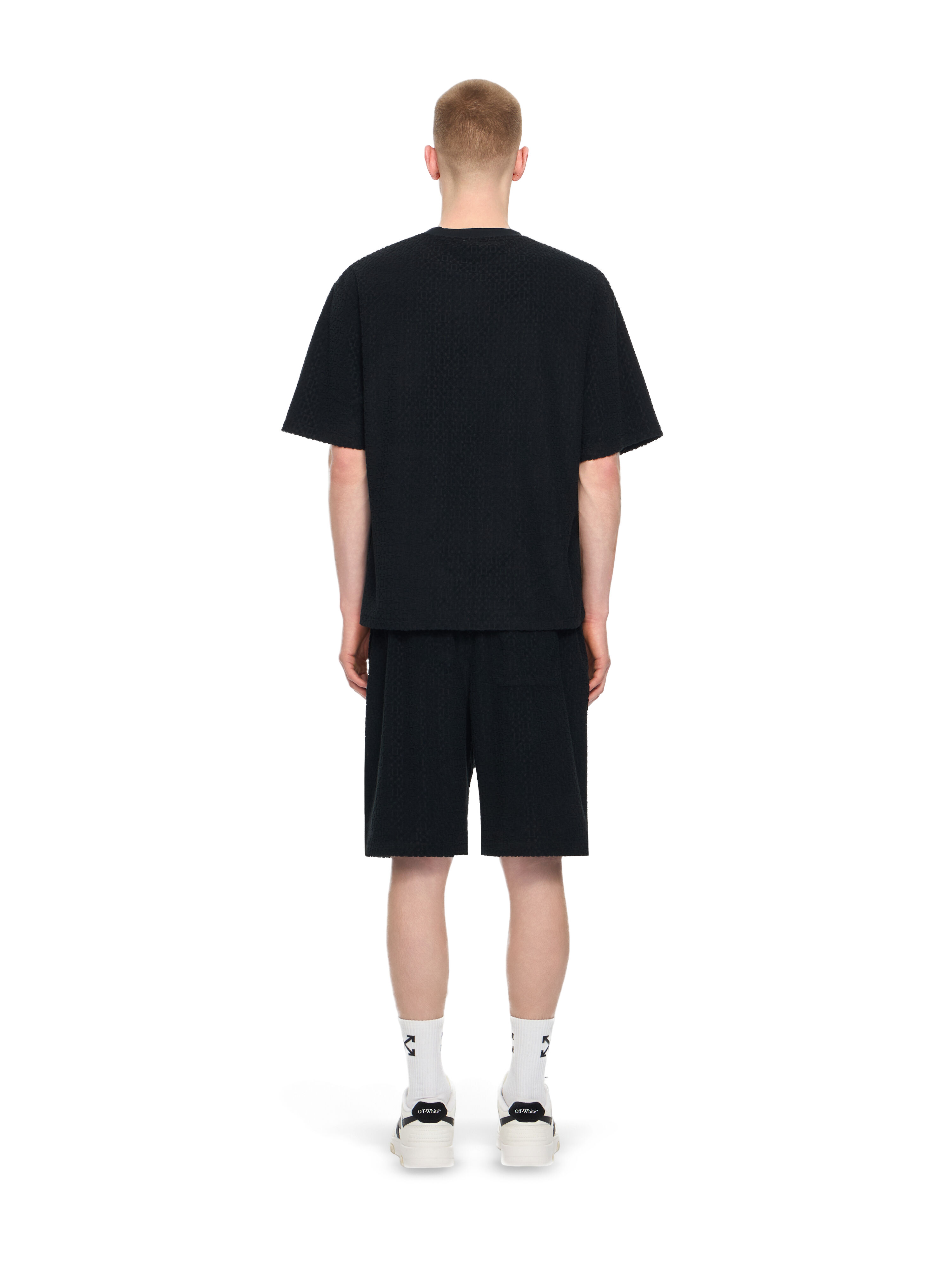 OFF WHITE Towel Terry Shorts BLACK 44MKB074F5001