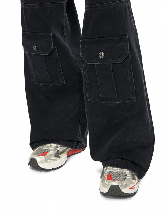 Half Arrow Cargo Jeans OFF WHITE Half Arrow Cargo Jeans STONE RAW BLACK 44MYA19GF26D001