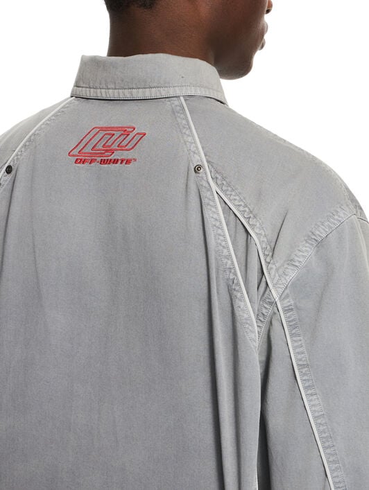OFF WHITE Garment-Dyed Sporty Shirt CASTELROCK 44XGE04RS26F001