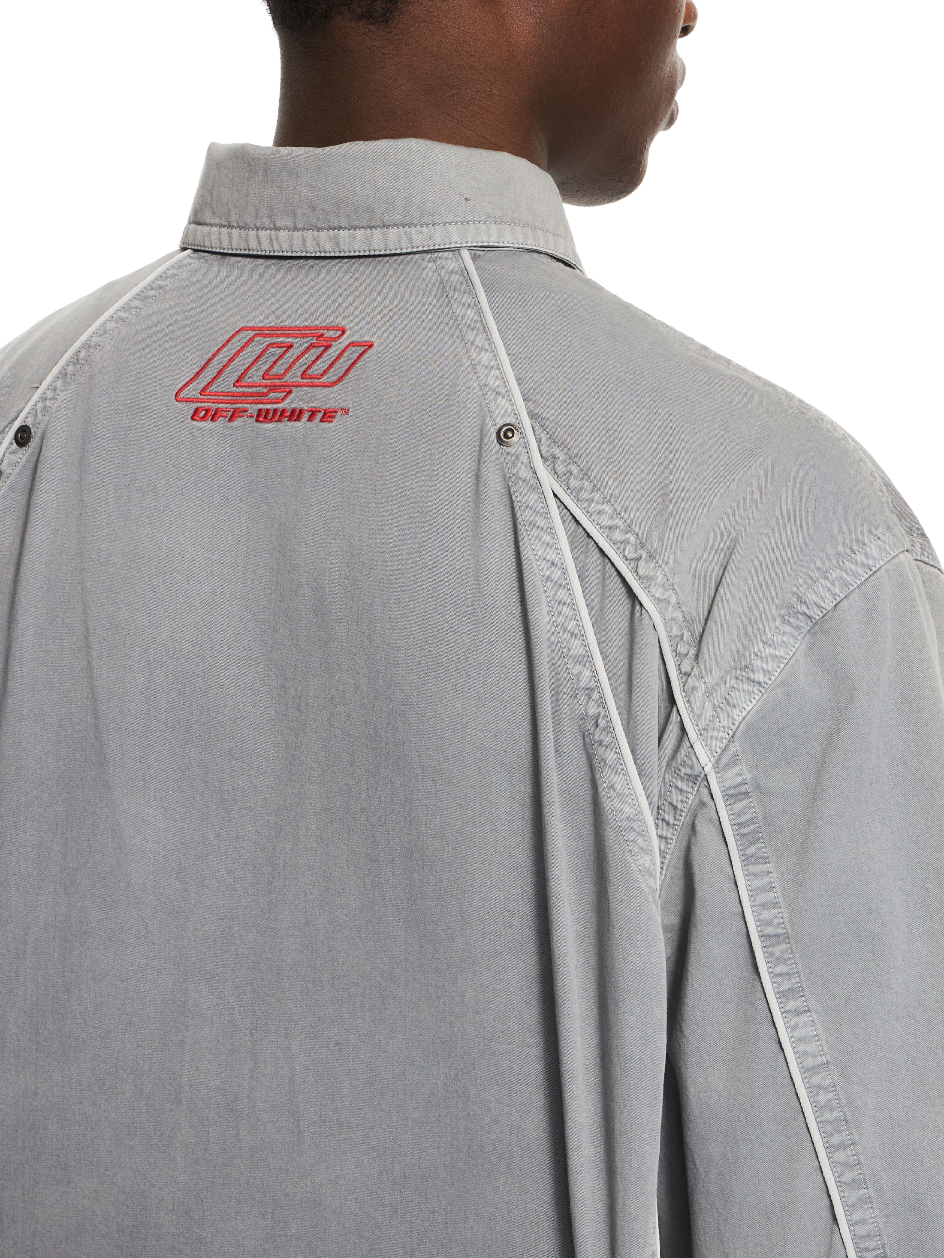 OFF WHITE Garment-Dyed Sporty Shirt CASTELROCK 44XGE04RS26F001