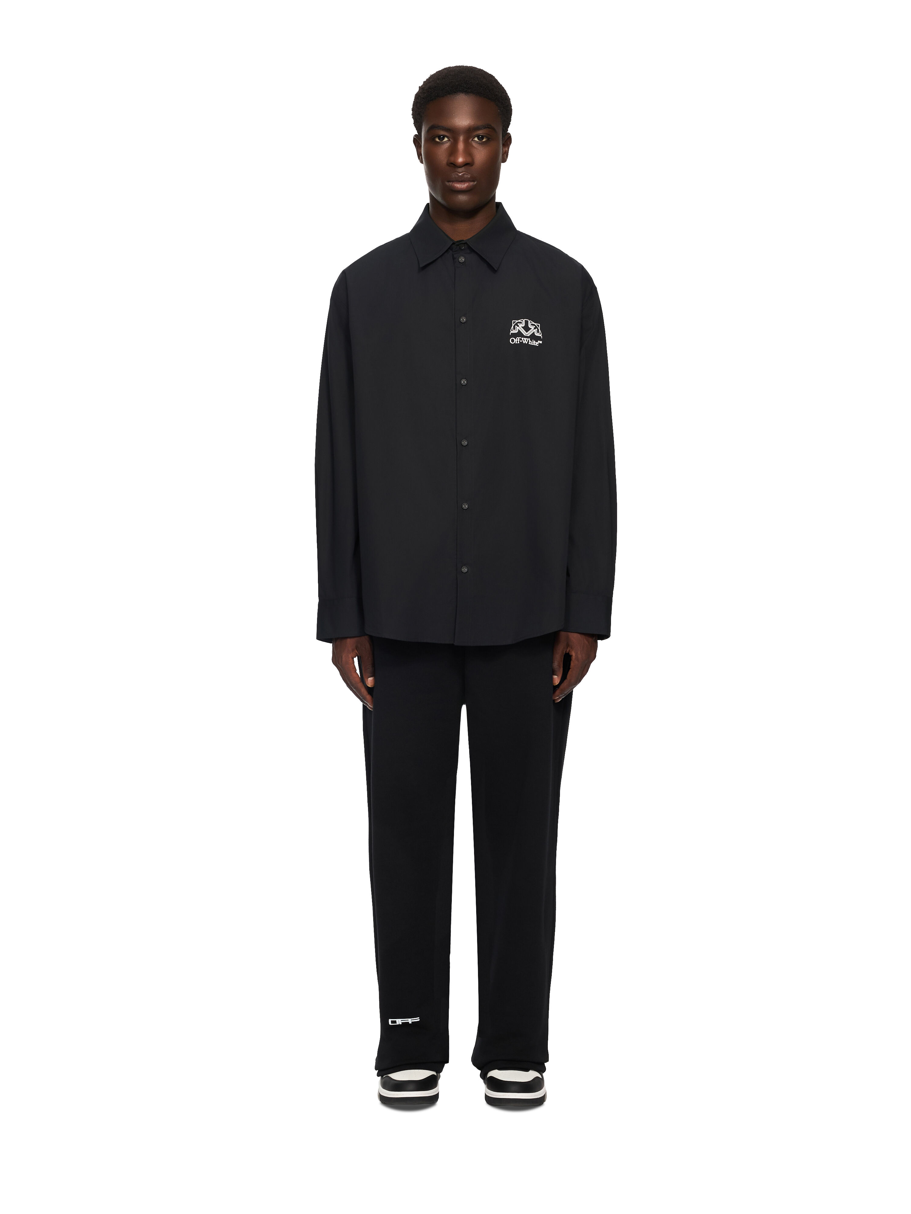 Off Line Half Arrow Poplin Overshirt OFF WHITE Off Line Half Arrow Poplin Overshirt BLACK 44MGE055F26F005