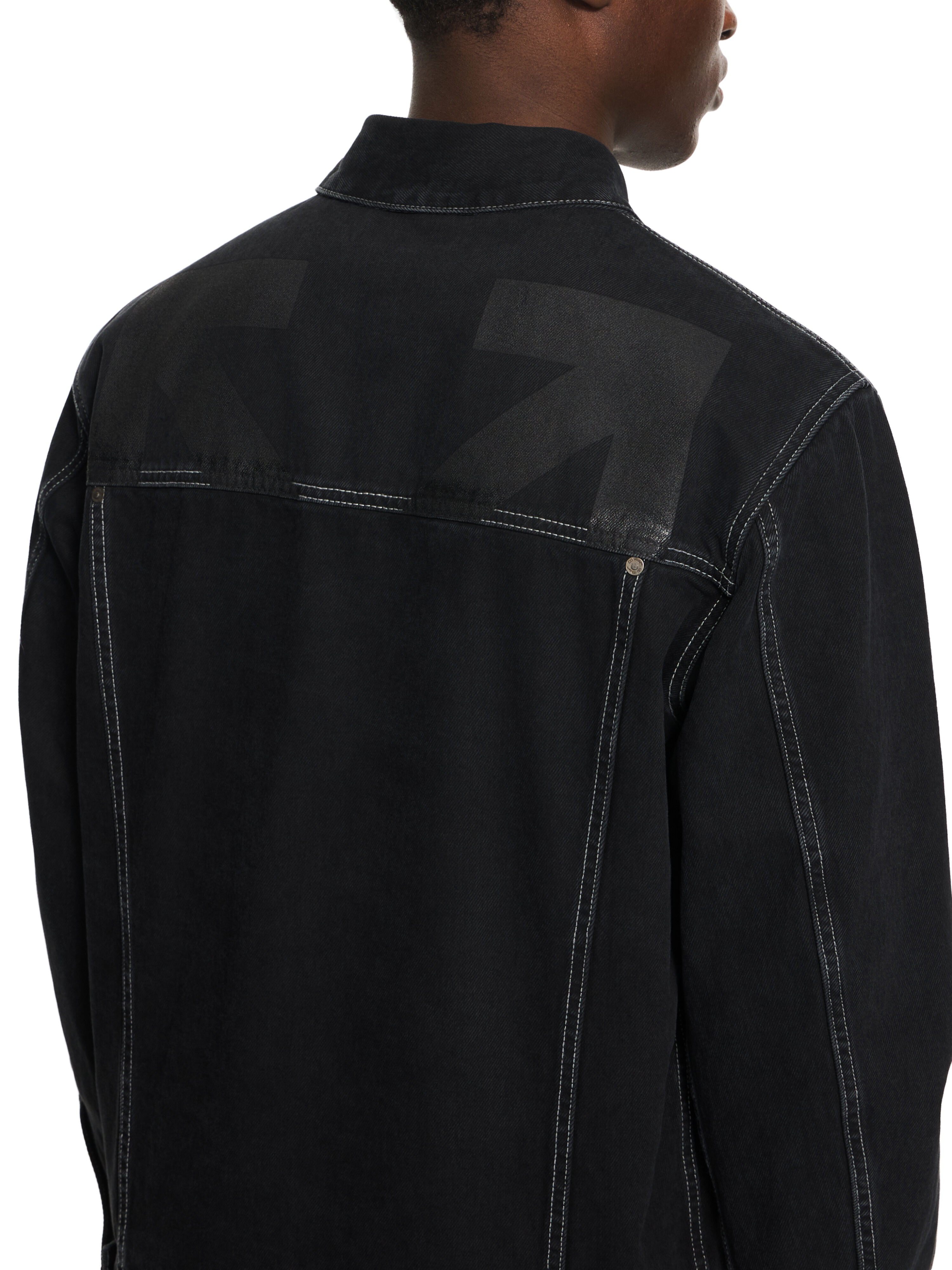 Half Arrow Denim Skate Jacket OFF WHITE Half Arrow Denim Skate Jacket STONE RAW BLACK 44MYE09QS26D001