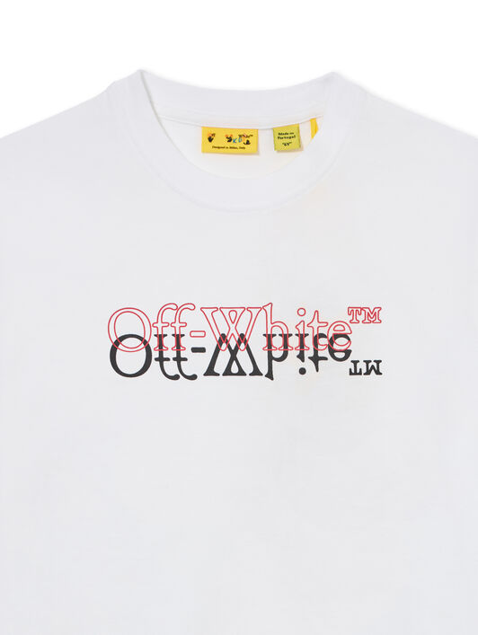 OFF WHITE Big Bookish Double Tee S/S WHITE 44BAA002S26J001