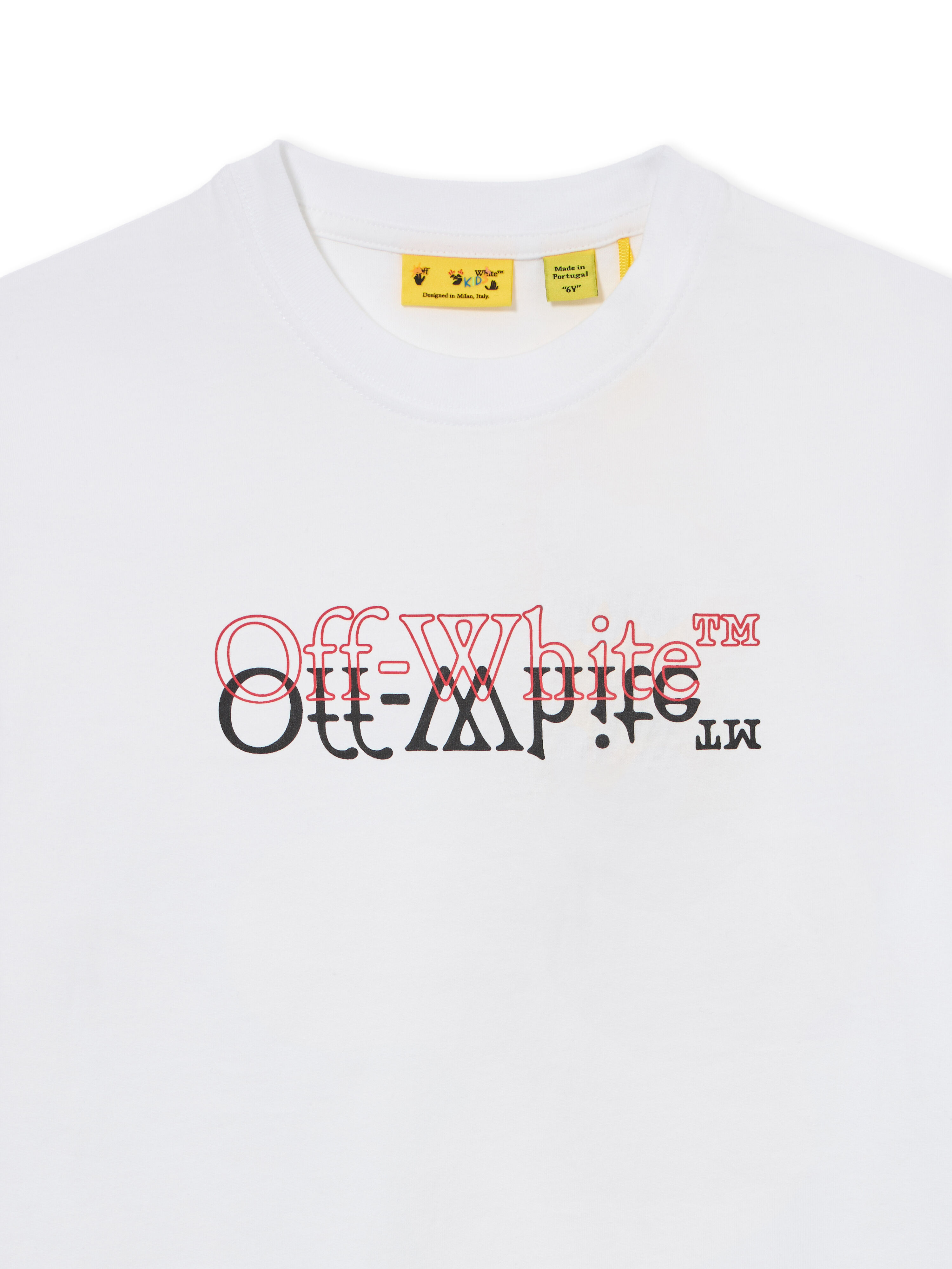OFF WHITE Big Bookish Double Tee S/S WHITE 44BAA002S26J001