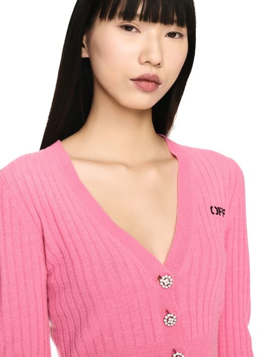 CROPPED WENDE-CARDIGAN OFF WHITE CROPPED WENDE-CARDIGAN ROSA OWHB048F24KNI001