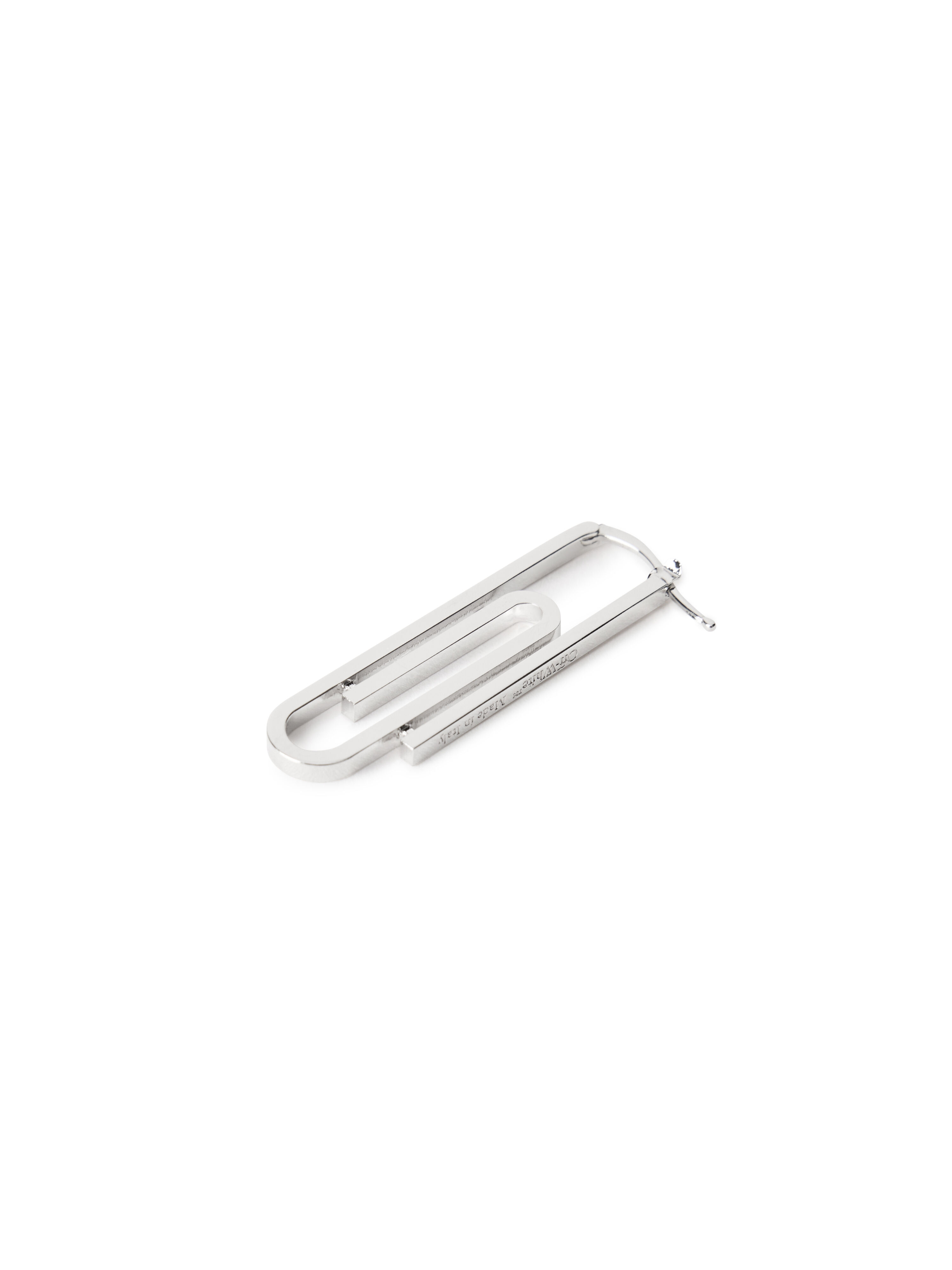 OFF WHITE Paperclip Mono Earring SILVER - SILVER OMOD11XS26MET001