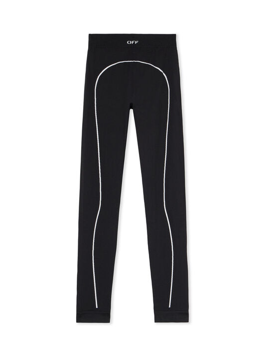 OFF WHITE Off Stamp Seamless Leggings BLACK - WHITE OWVV01EC99KNI001