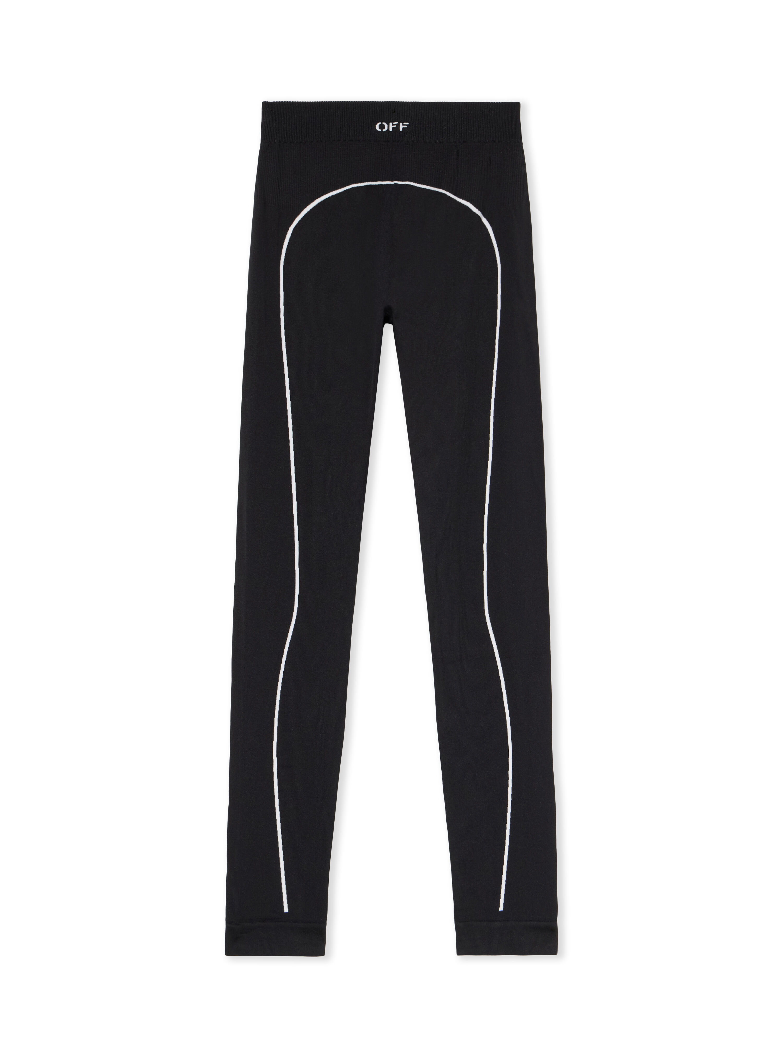 OFF WHITE Off Stamp Seamless Leggings BLACK - WHITE OWVV01EC99KNI001