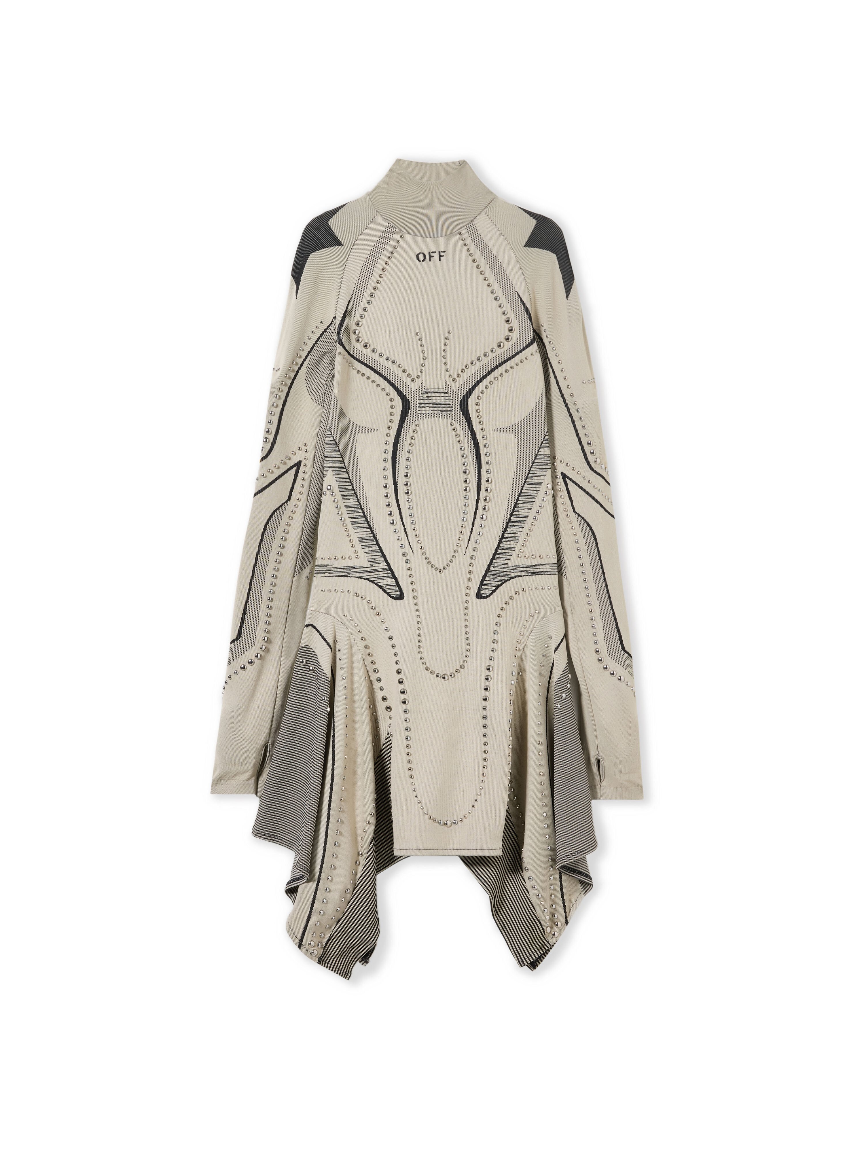 OFF WHITE Studs Seaml Race Dress SAND - BLACK OWVT02EW25KNI001