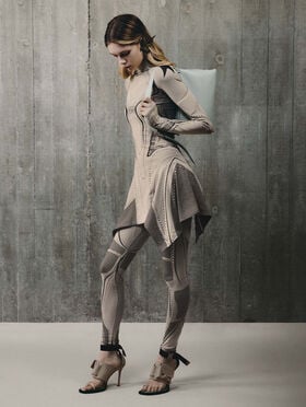 OFF WHITE Studs Seaml Race Dress SAND - BLACK OWVT02EW25KNI001