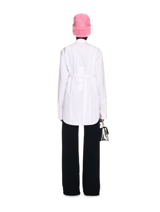 OFF WHITE Poplin Cross Over Shir WHITE OWGE017F24FAB001