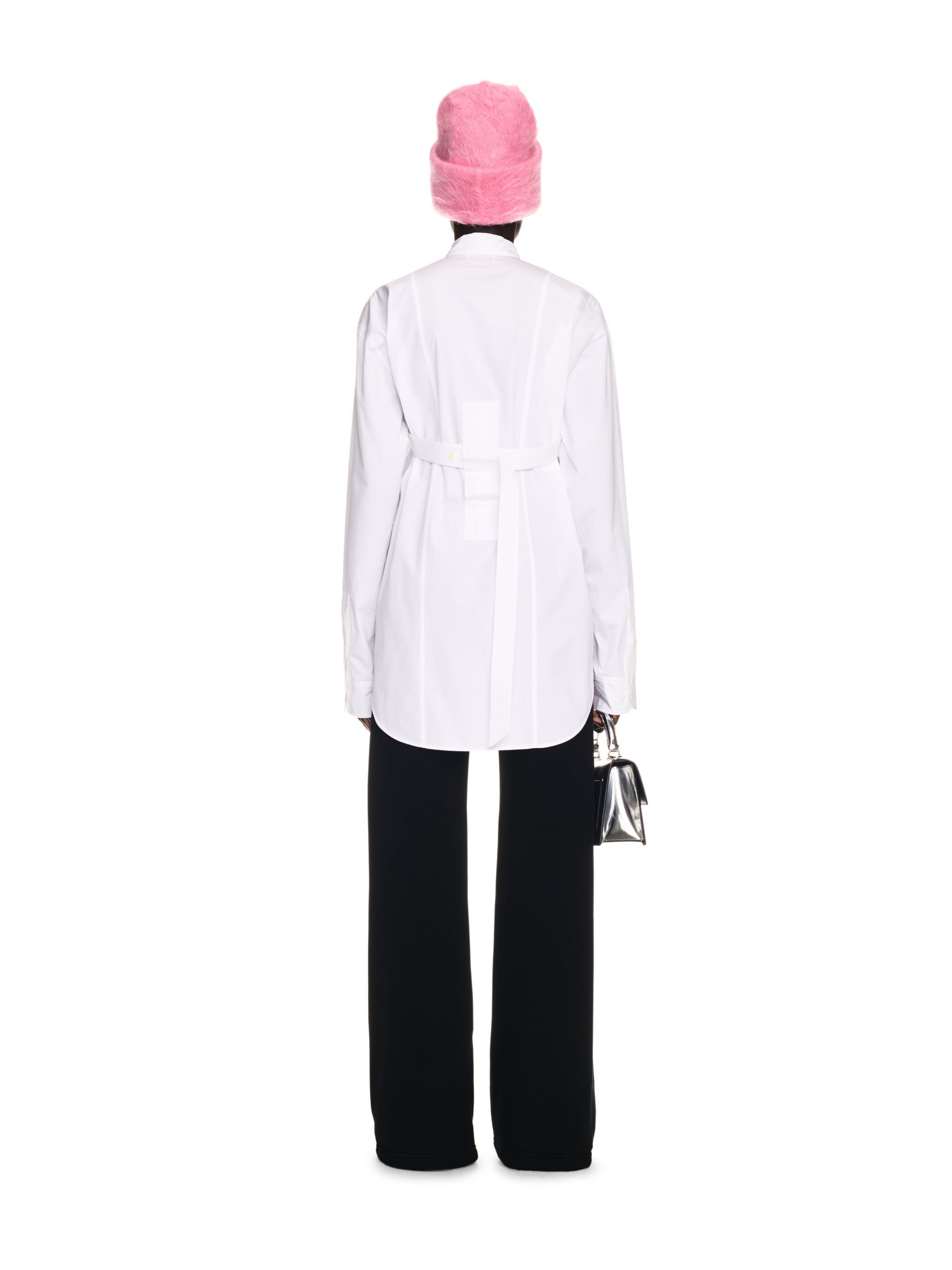 OFF WHITE Poplin Cross Over Shir WHITE OWGE017F24FAB001