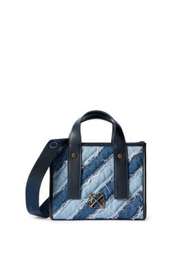 OFF WHITE Quilting Raw Denim Tote Bag BLUE - NO COLOR OWNA239F25DEN001