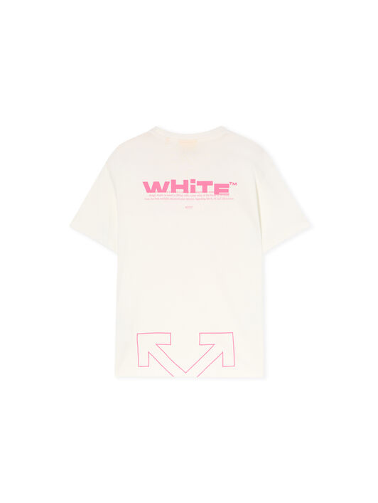 OFF WHITE Type Logo Logo T-Shirt WHITE - FUCHSIA OGAA001F25JER002