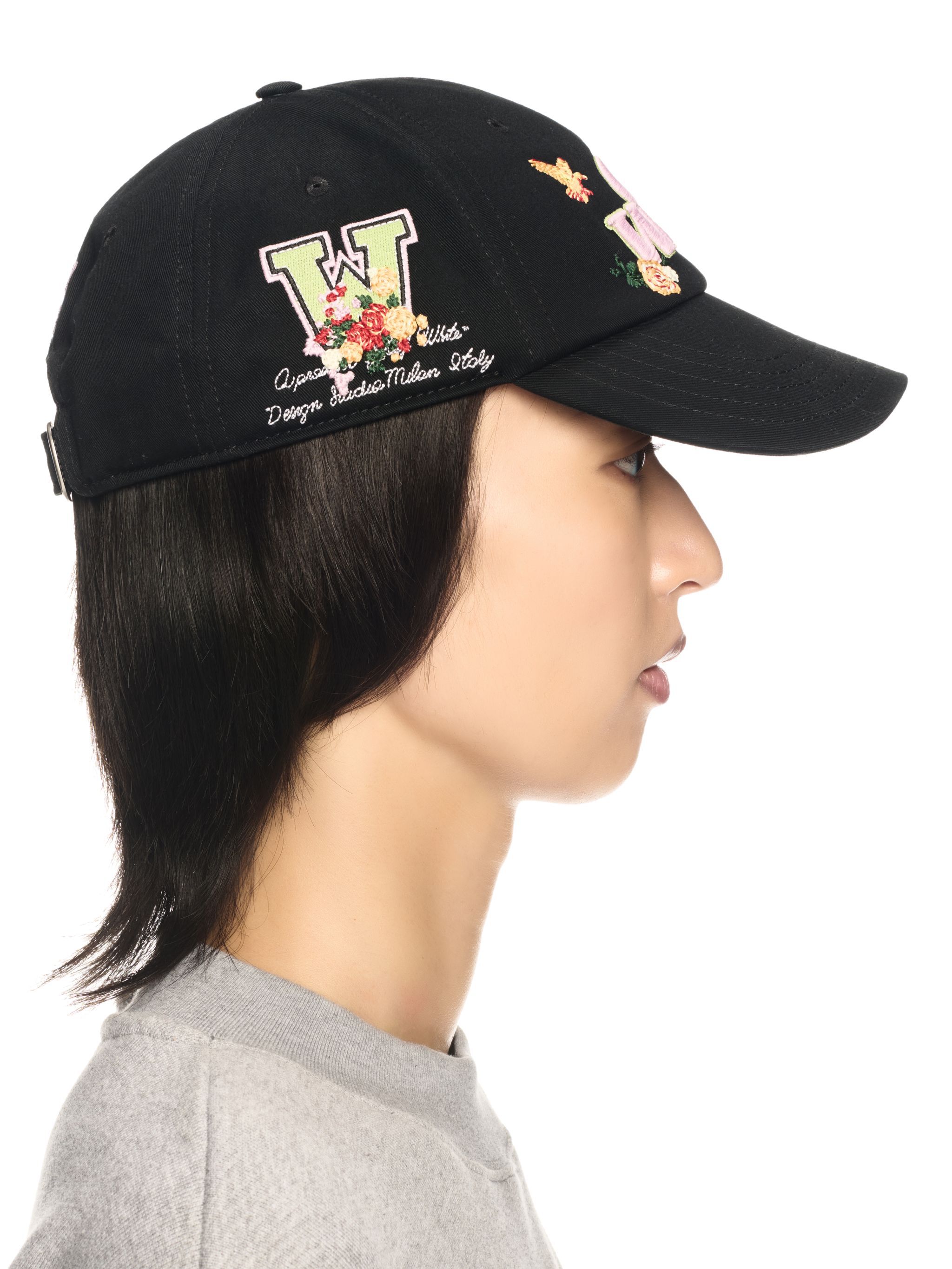 OFF WHITE Black Varsity Baseball Cap BLACK OWLA017S25FAB004