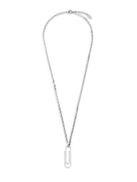 OFF WHITE Paperclip Necklace SILVER - SILVER OMOB169S26MET001