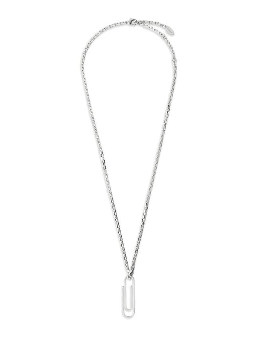 OFF WHITE Paperclip Necklace SILVER - SILVER OMOB169S26MET001