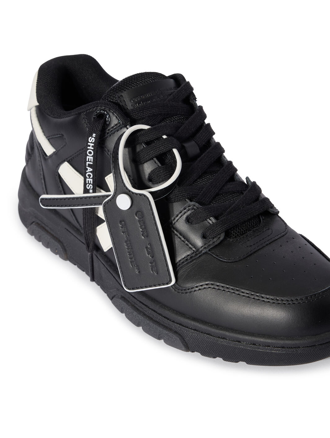 Out Of Office Leather Sneakers - Black