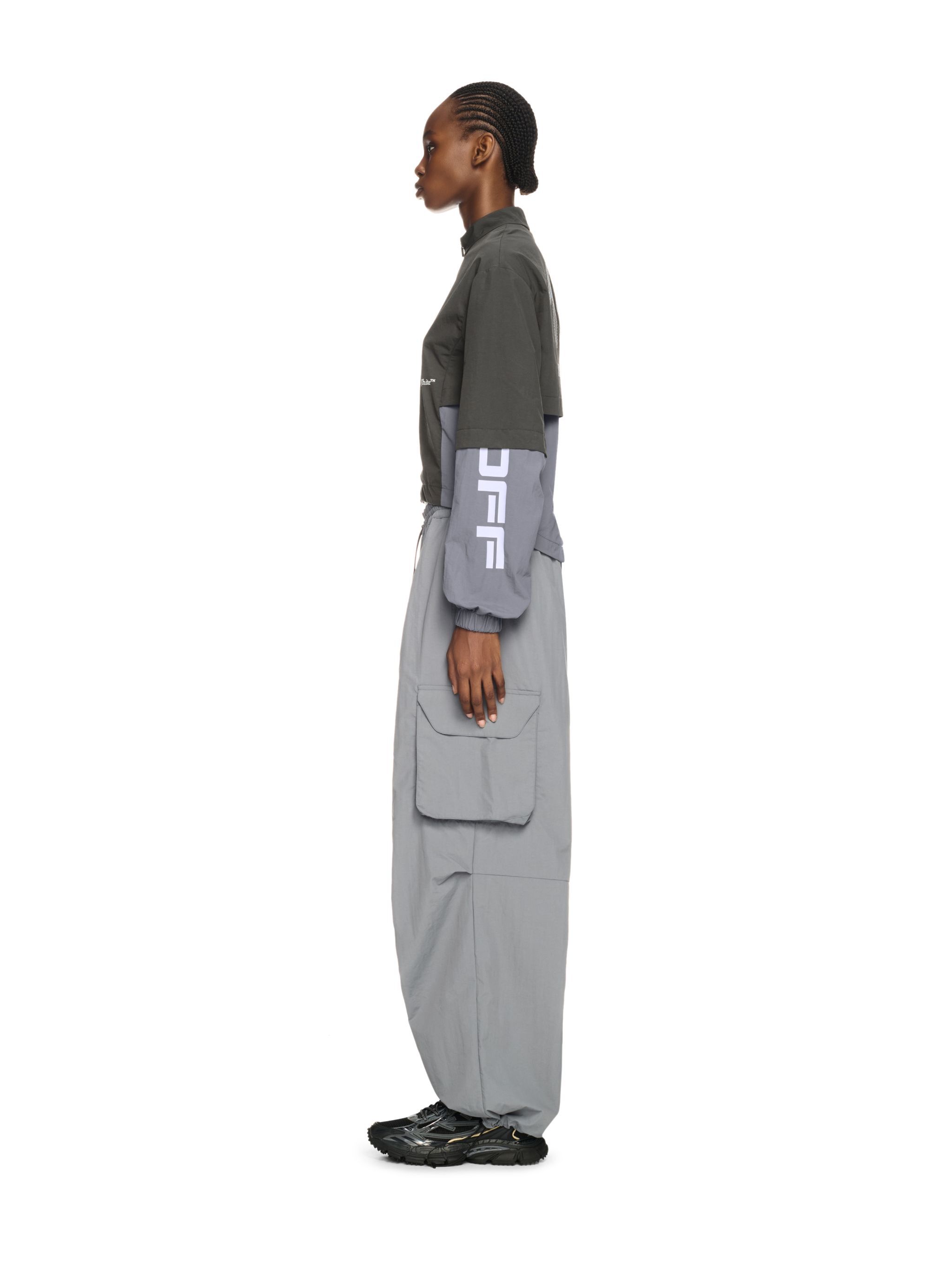 OFF WHITE Giacca Parachute Off Grigio Scuro VERDE OWVC004S25FAB001