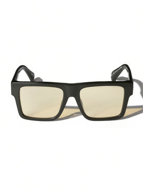 OFF WHITE Lawton Yellow Lens Sunglasses Khaki Green OW107050654
