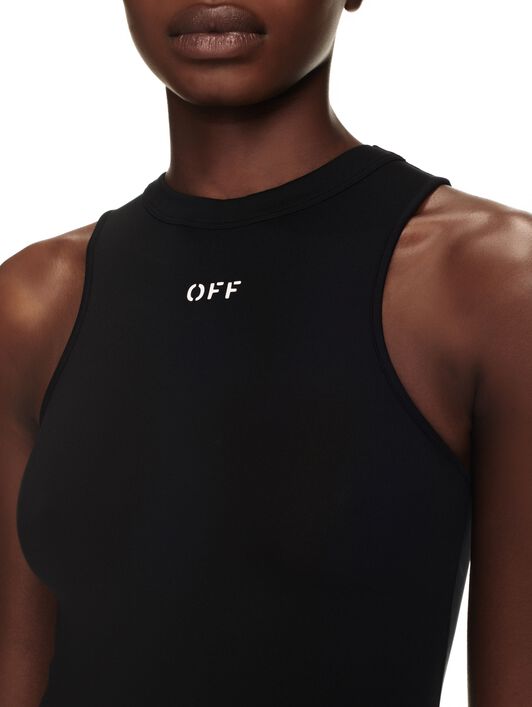 OFF WHITE Sleek Rowing Dress BLACK OWDB463C99JER001