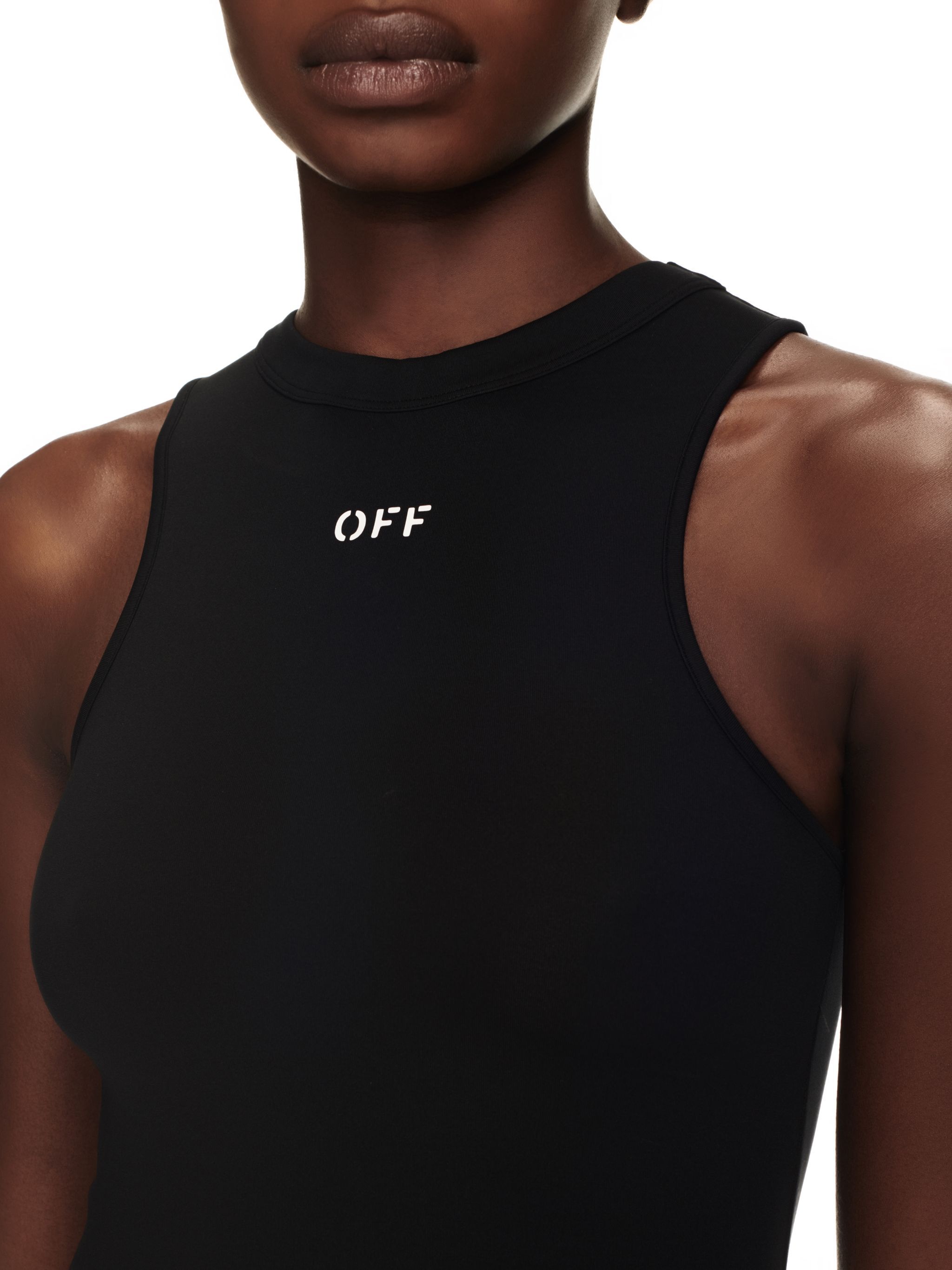 OFF WHITE Sleek Rowing Dress BLACK OWDB463C99JER001