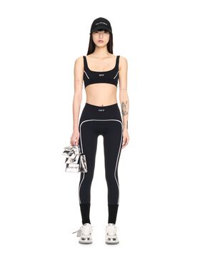 OFF WHITE Leggings Neri Senza Cuciture Con Logo Off NERO OWVV015C99KNI002