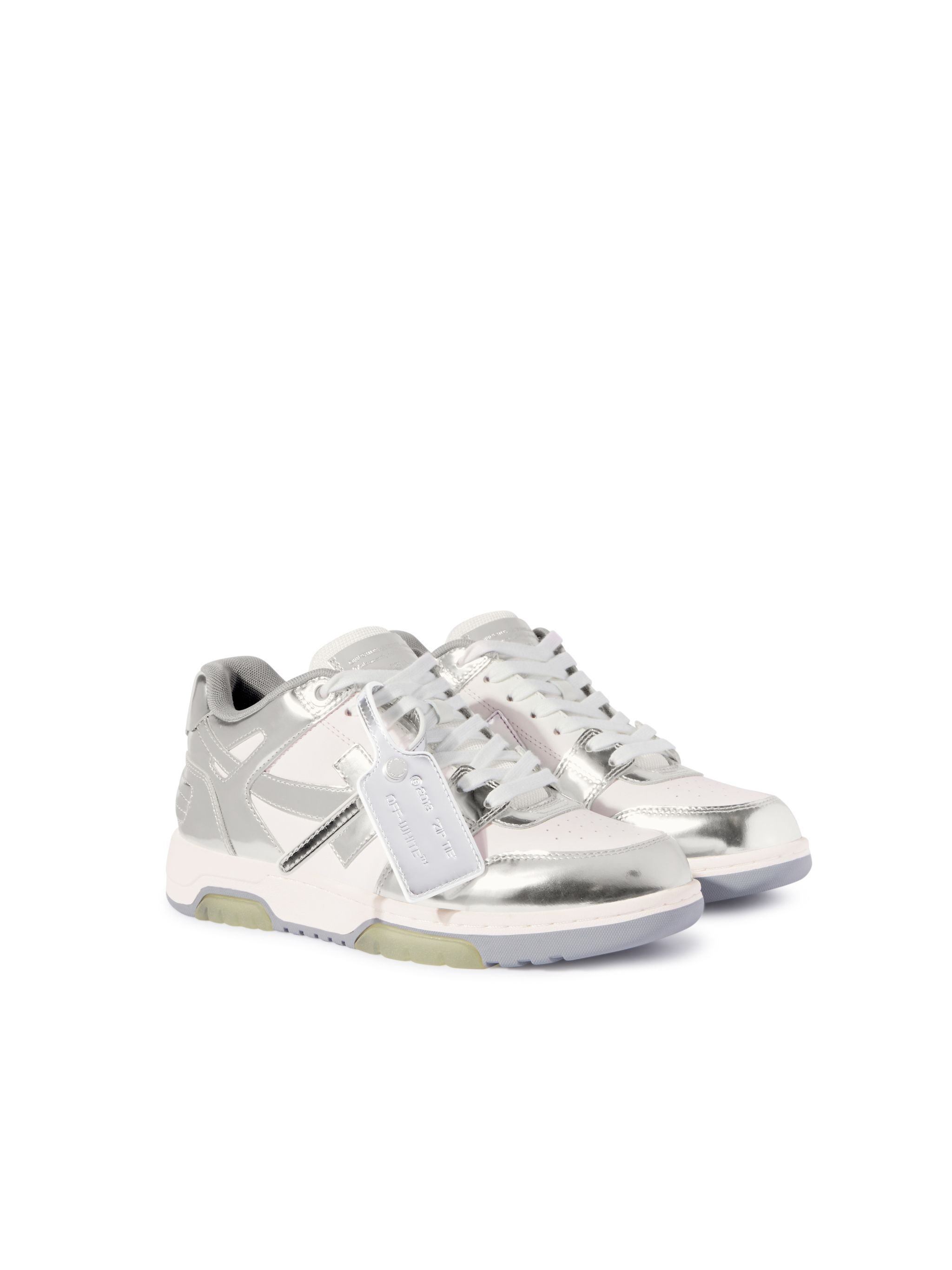OFF WHITE Out Of Office Mirror Leather WHITE OWIA259F24LEA00C