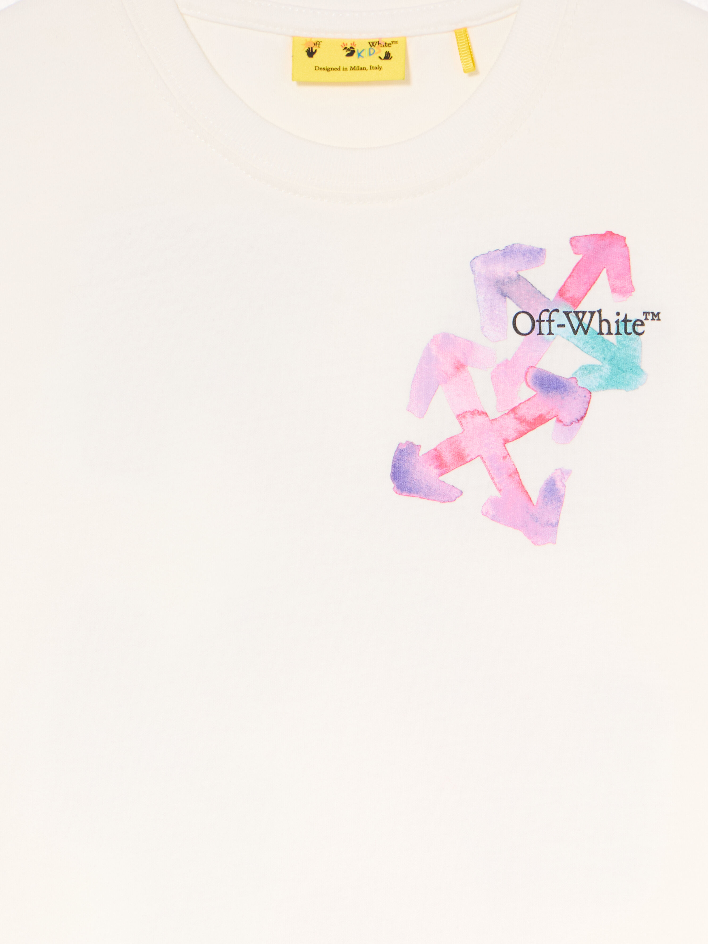 OFF WHITE Arrow Watercolor Logo T-Shirt WHITE - MULTICOLOR OGAA001F25JER003