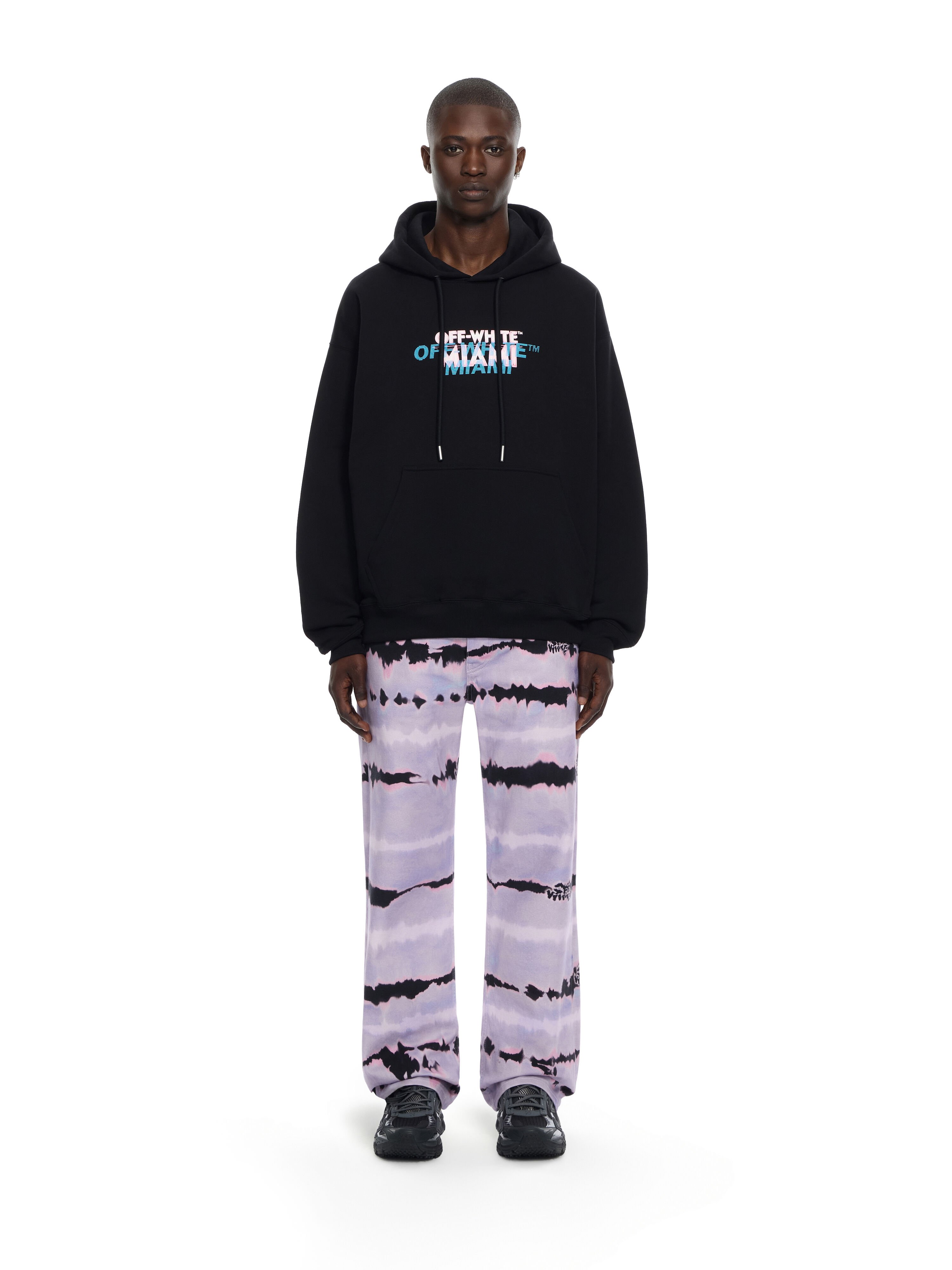 OFF WHITE Miami City Garments Skate Hoodie BLACK 44MBB085S26F01I