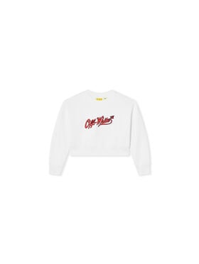 OFF WHITE Vintage Logo Boxy Crewneck Sweatshirt WHITE 44GBA013F26F001