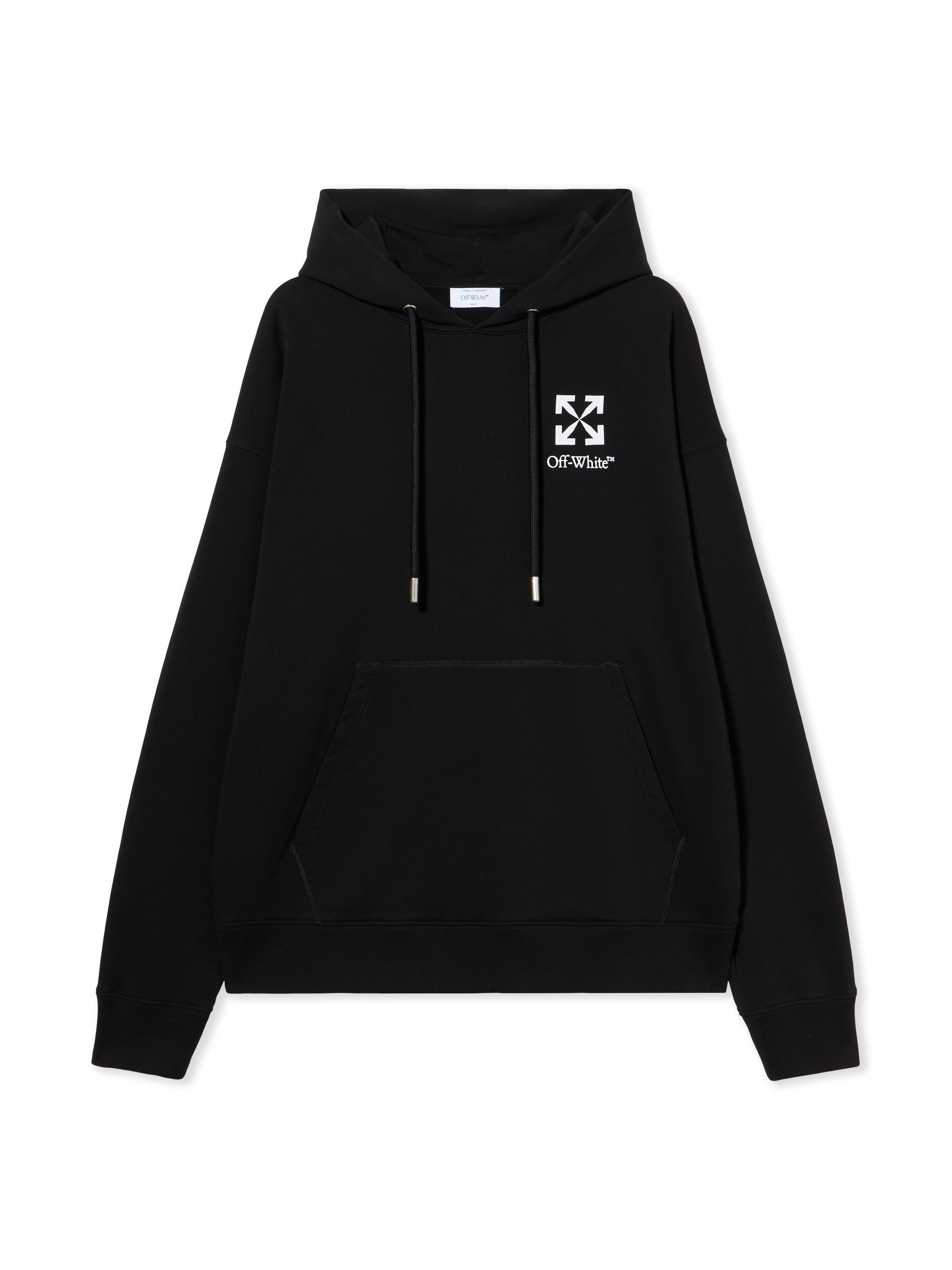 OFF WHITE Small Arrow Skate Hoodie BLACK - WHITE OMBB085F25FLE015