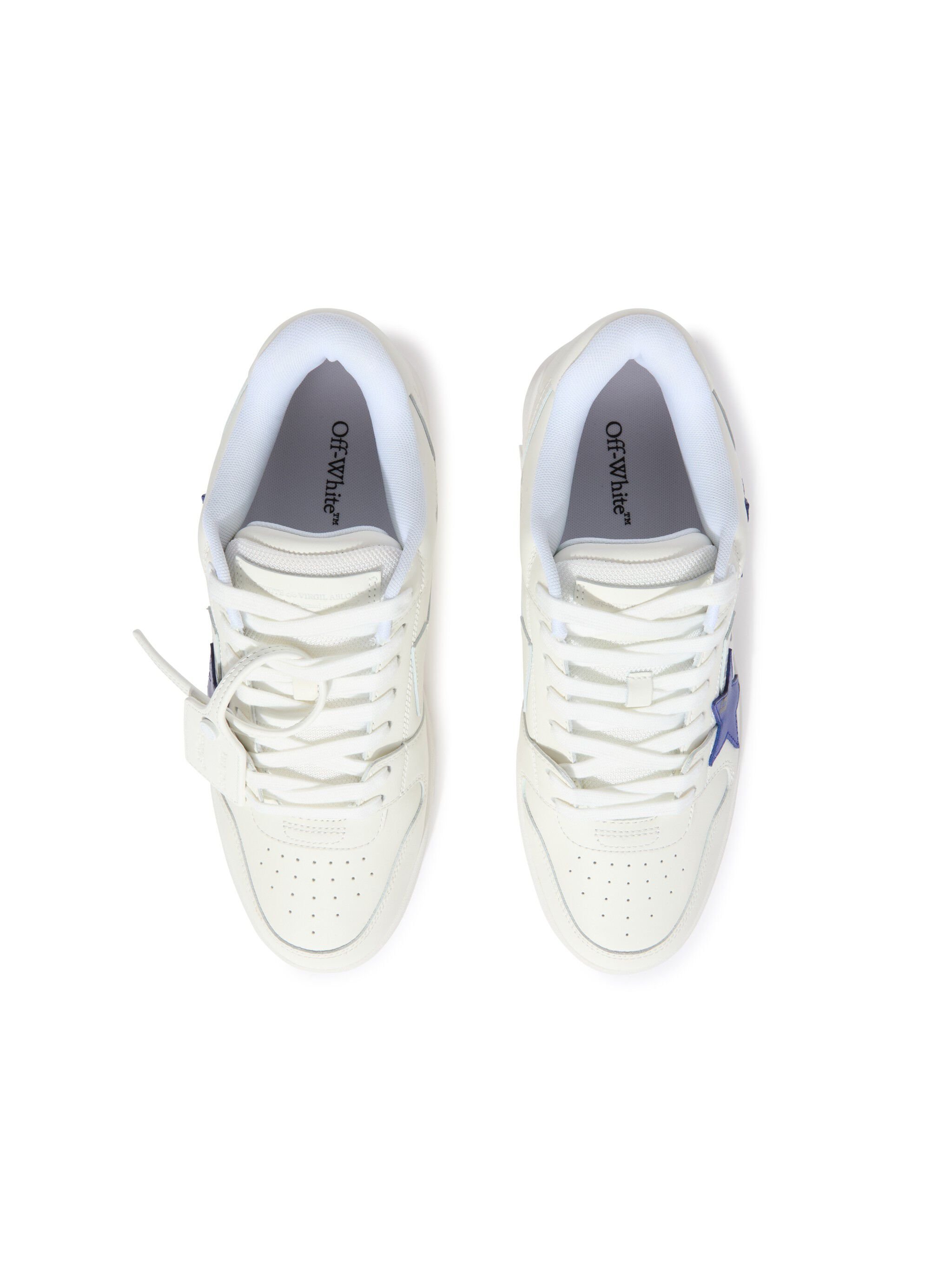 OFF WHITE Weiß/Blaue Star Out Of Office Sneaker WHITE OMIA189S25LEA00D