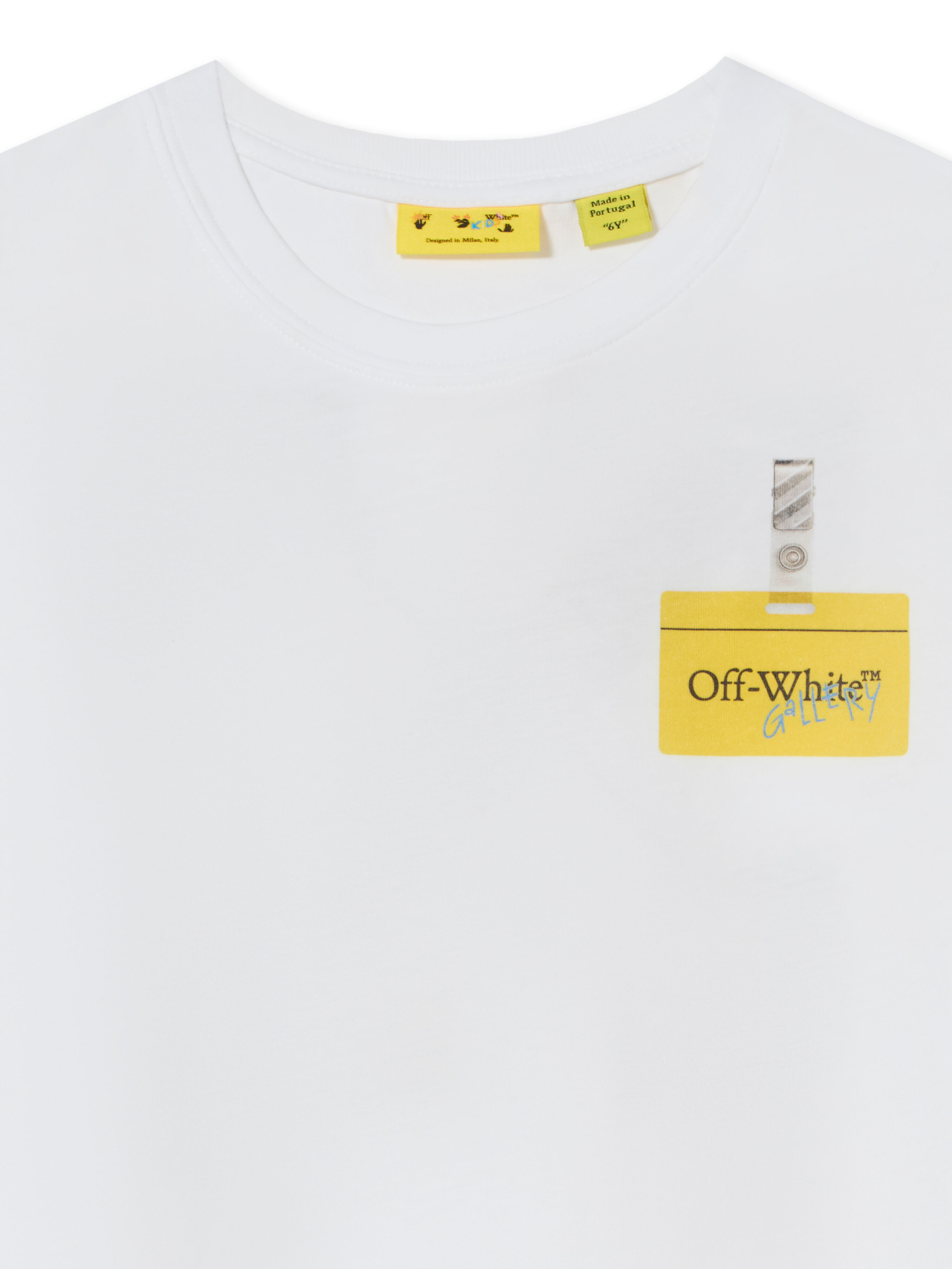 OFF WHITE Arrow Tape Short Sleeve T-Shirt WHITE 44BAA002F26J005