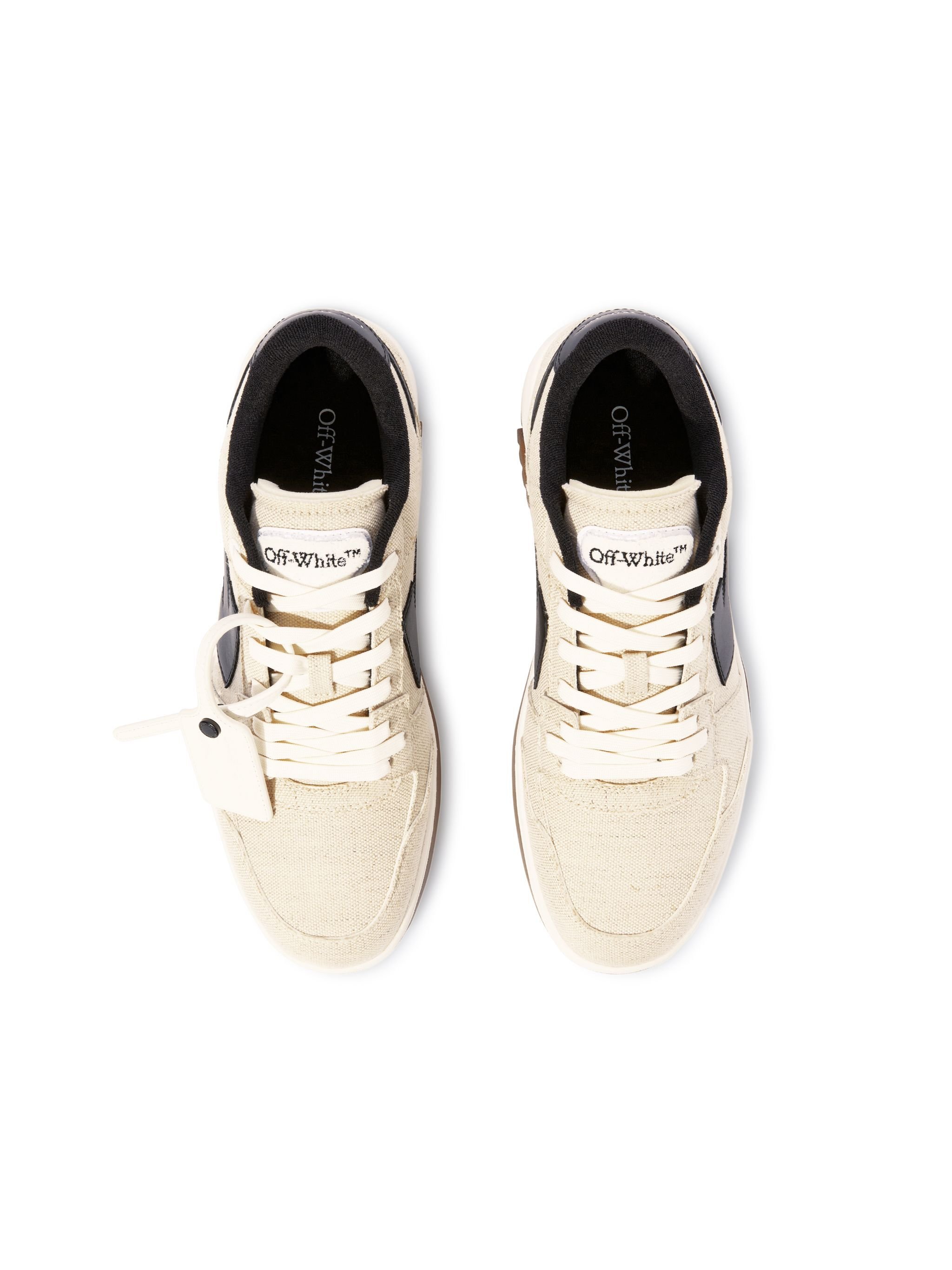 OFF WHITE Elfenbein/ Schwarze Slim Out Of Office Sneaker NEUTRAL OMIA243S25FAB001