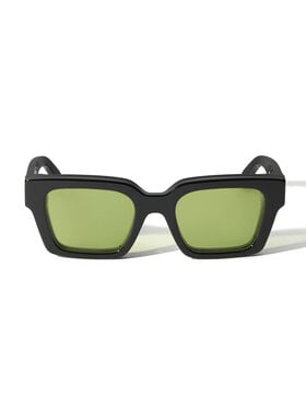 OFF WHITE Virgil  L Light Green Lens Sunglasses Shiny silver OW1022105053