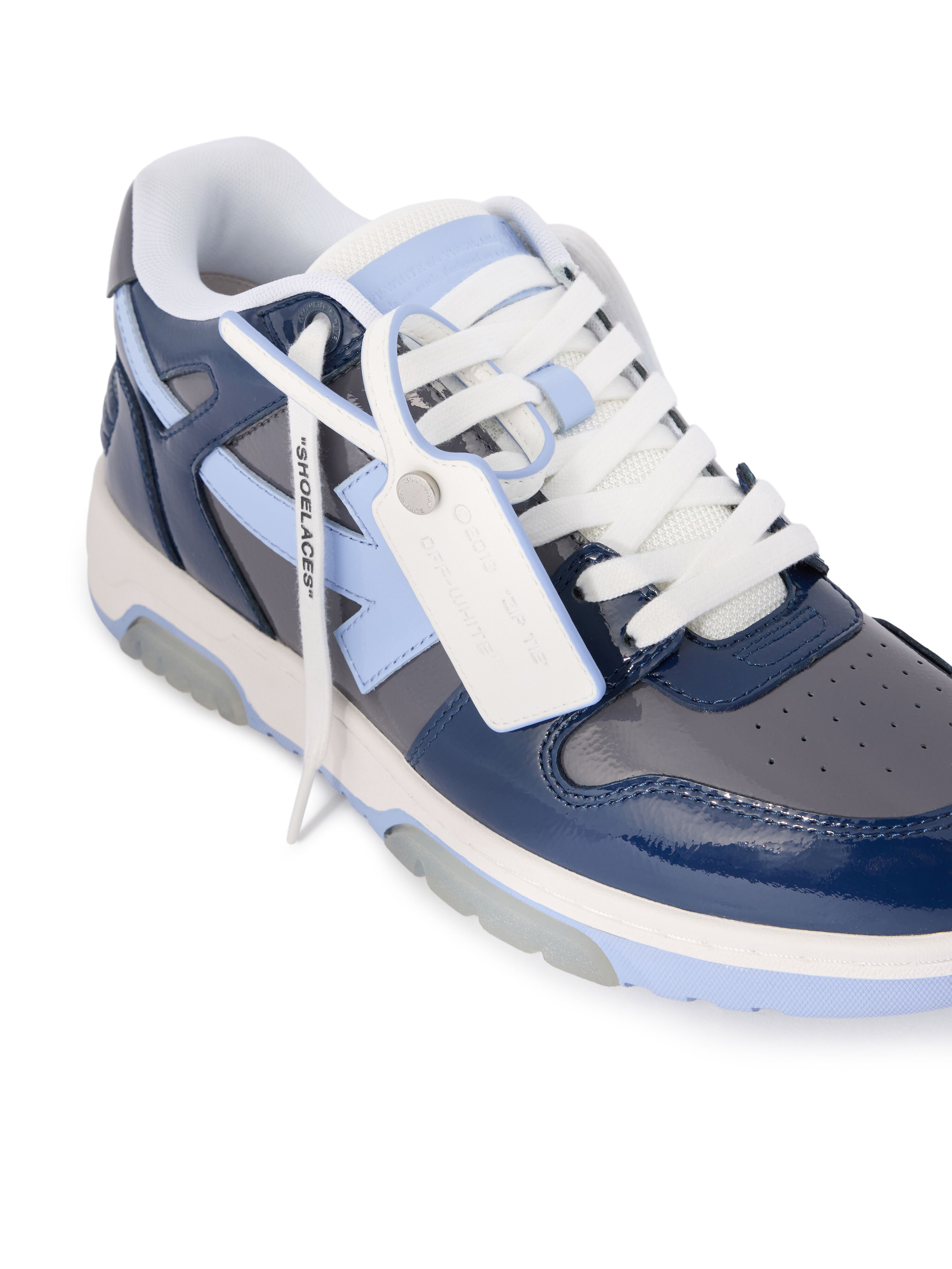 OFF WHITE Out Of Office Sneakers GREY MELANGE - LIGHT BLUE OMIA189F25LEA00A