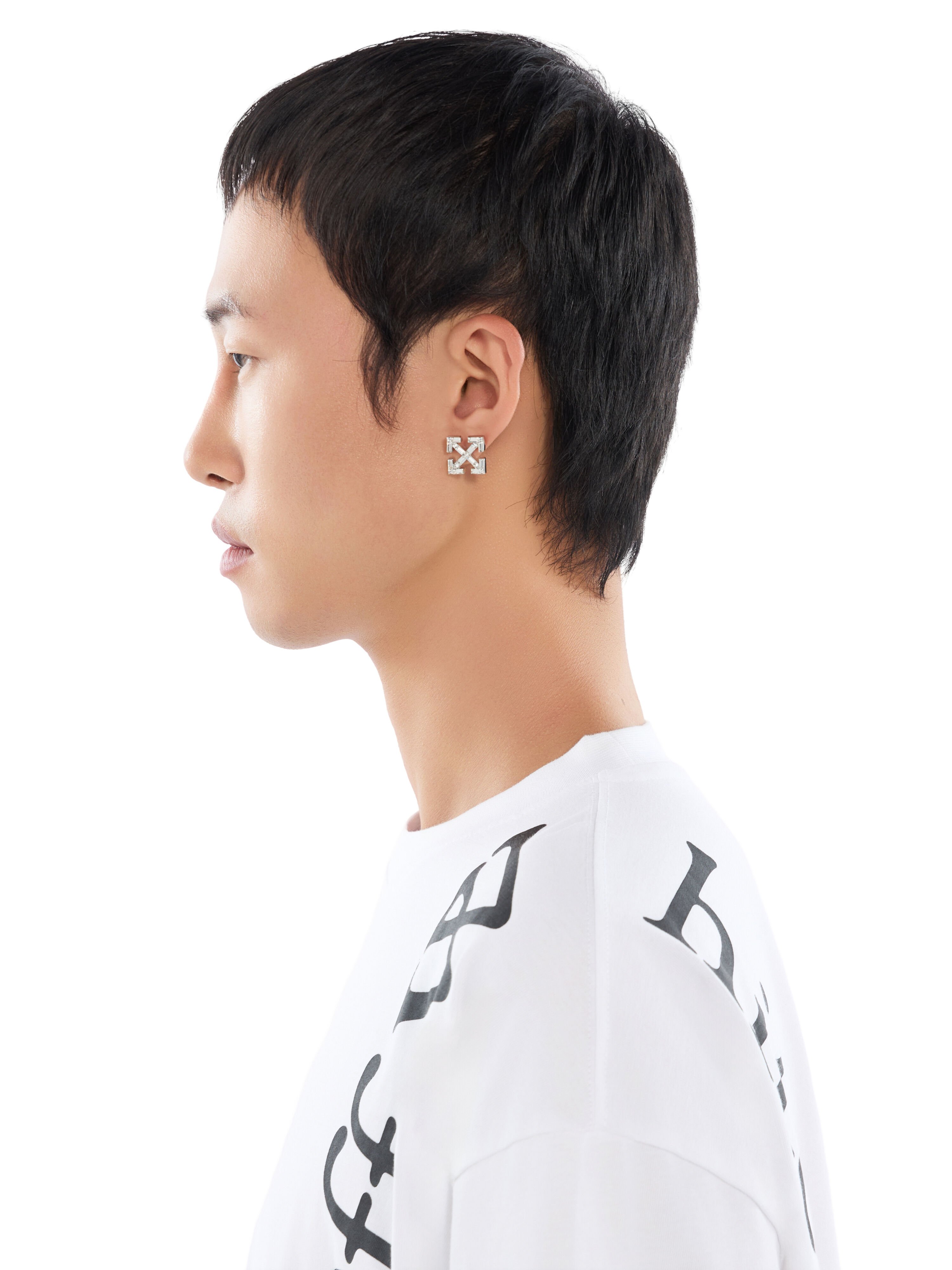 Bling Arrow Mono Earring OFF WHITE Bling Arrow Mono Earring SILVER OMOD11US26MET001