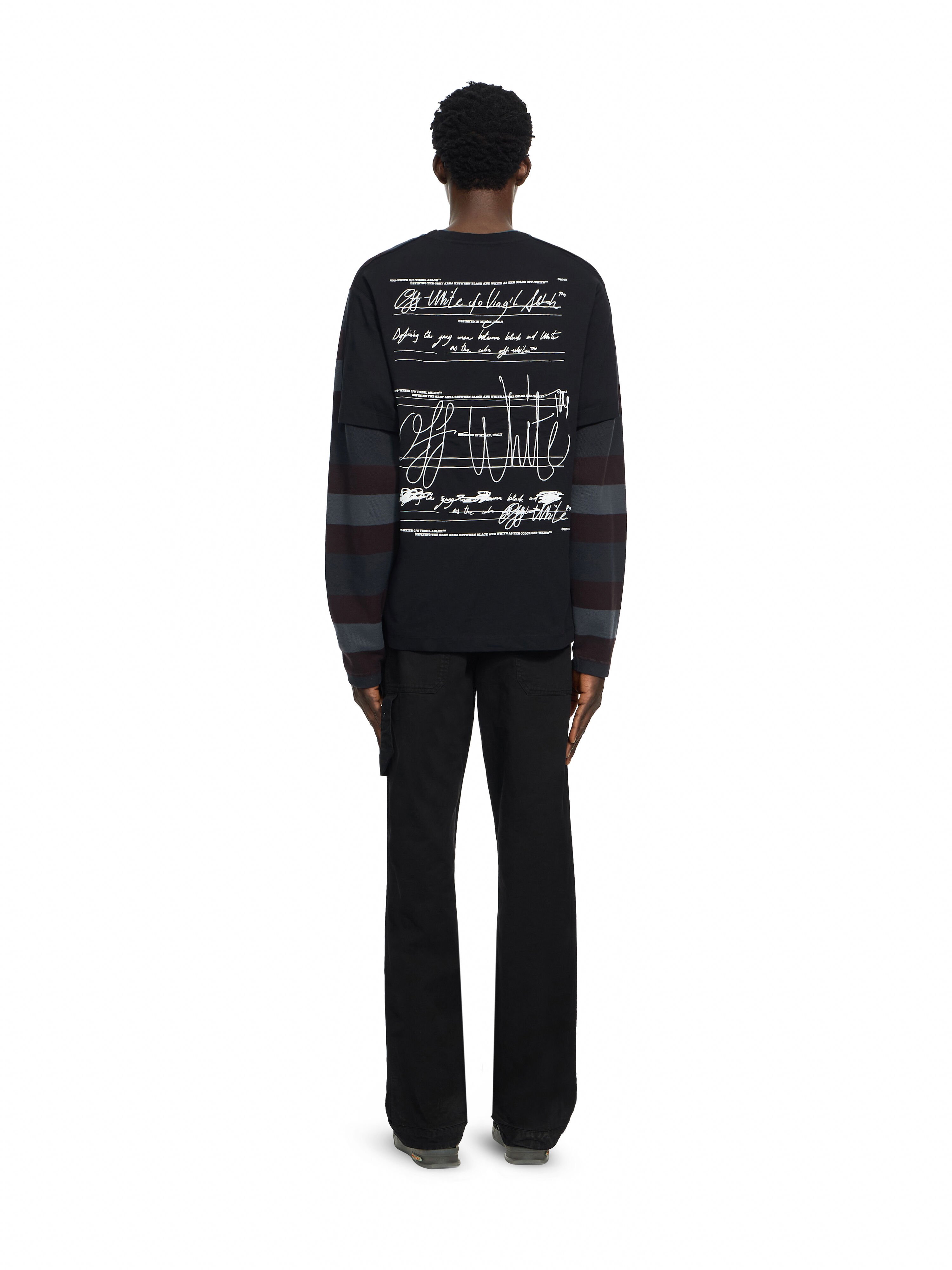 Stroke Striped Long Sleeve T-Shirt OFF WHITE Stroke Striped Long Sleeve T-Shirt MULTICOLOR 44MAB09KF26J002