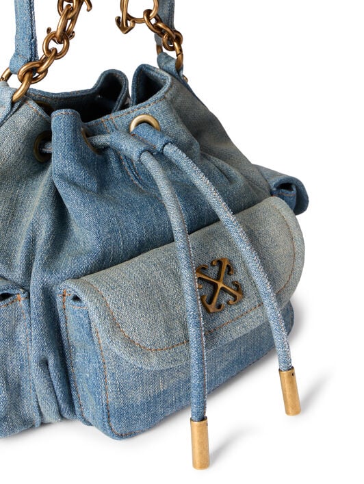 Dumbo.B Denim Bucket Bag OFF WHITE Dumbo.B Denim Bucket Bag DIRTY BLUE - NO COLOR OWMY002F25DEN001