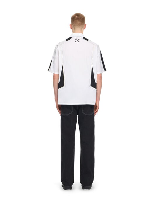 OFF WHITE Race Logo Popl Star Bowl Shirt WHITE 44XGG01HS26F001