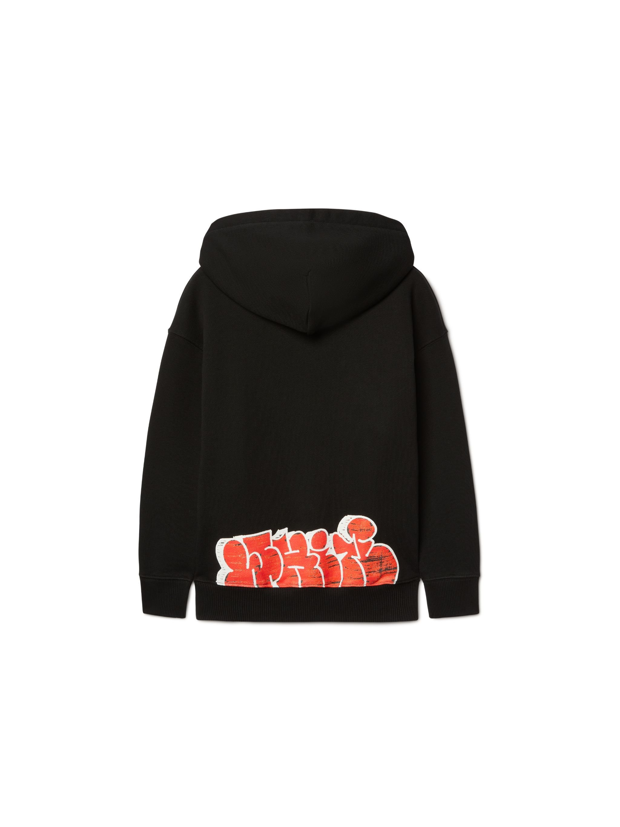 OFF WHITE Graffiti Hoodie BLACK OBBB001S25FLE004