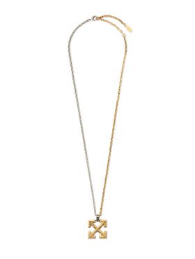 OFF WHITE Zweifarbige Kette Mit Pfeilanhänger GOLD OMOB15LS25MET001